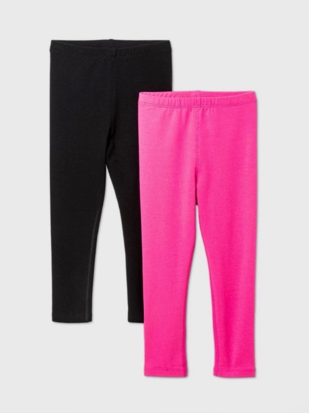 NWT Cat & Jack Girls 2 pk adaptive leggings size 4T (Black & Pink)